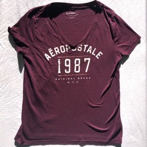 Aeropostale Classic V Neck T- Shirt